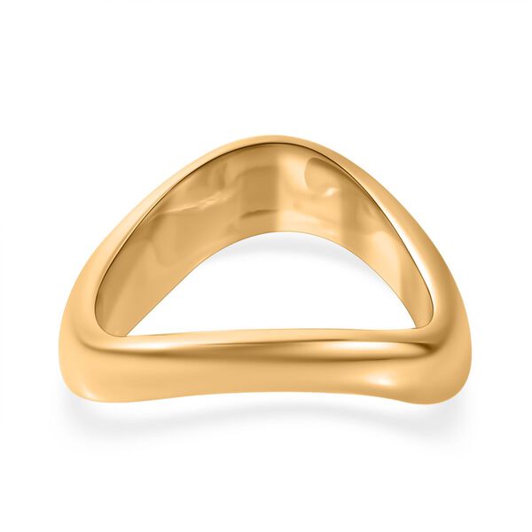 Wellen-Design Ring, 925 Silber 750 Gelbgold Vermeil, (Gr&ouml;&szlig;e 18.00) ca. 5,37g image number 6