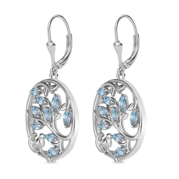 Schweizer Blautopas Ohrringe - 1,96 ct. image number 4