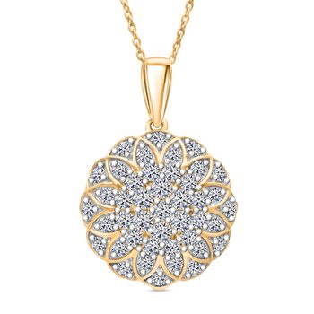 LUXURIANT SGL zertifizierter SI-GH Labor Diamant Anh&auml;nger mit 50cm Kette - 1,33 ct.