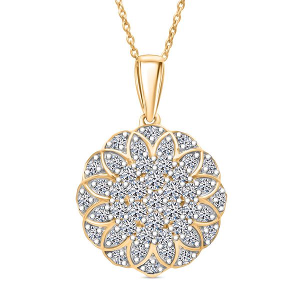 LUXURIANT SGL zertifizierter SI-GH Labor Diamant Anh&auml;nger mit 50cm Kette - 1,33 ct.