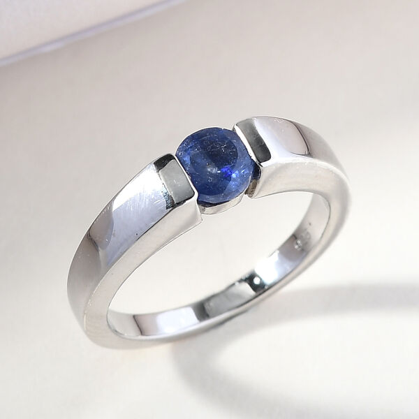 Masoala Saphir-Solit&auml;r-Ring, 925 Silber platiniert, 0,80 ct. image number 7