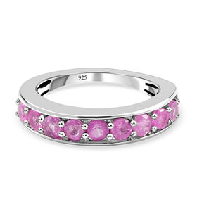 Ilakaka Rosa Saphir (Fissure gefüllt)-Ring, 925 Silber platiniert (Größe 17.00), ca. 1.64 ct