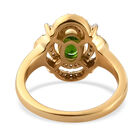 Natürlicher Chromdiopsid und Zirkon-Ring - 1,40 ct. image number 5