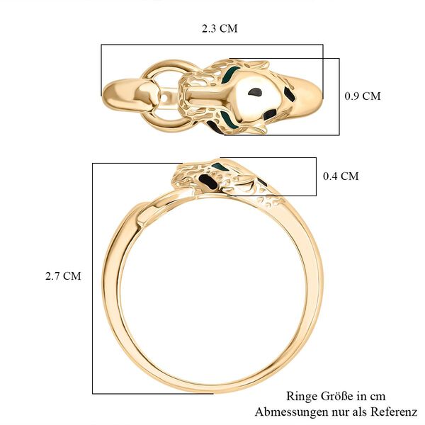 Royal Bali Kollektion- Panther Ring in 375 Gold image number 6
