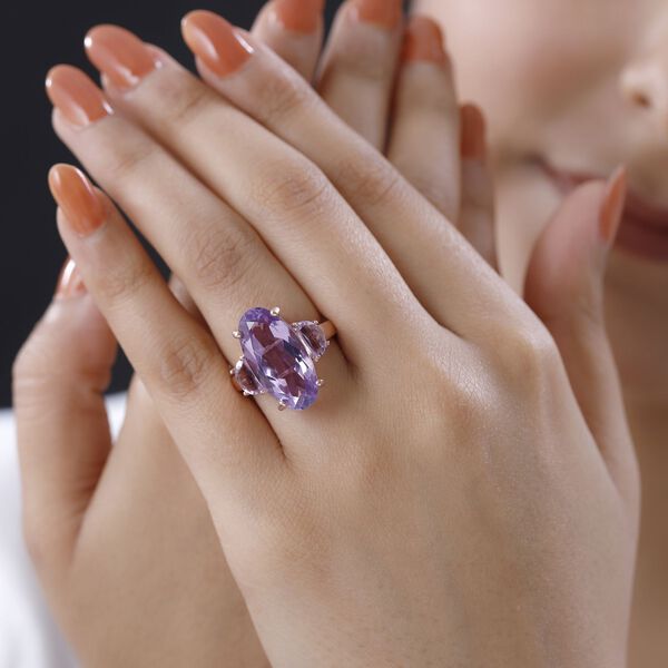 Bold Rose de France Amethyst Ring image number 3