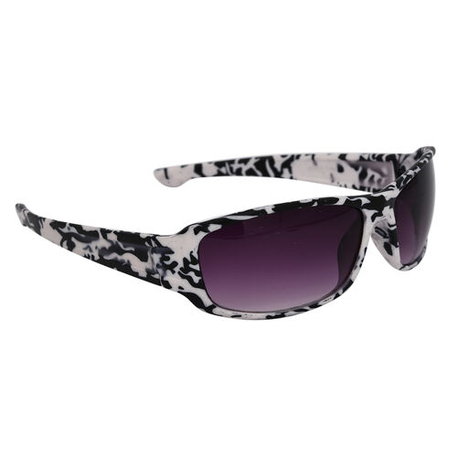 Modische Sonnenbrille mit UV Schutz, schwarz-weiß image number 1