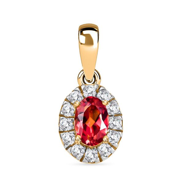 D'Joy Labor Padparadscha Saphir und Zirkon Schmuckset - 2,46 ct. image number 7