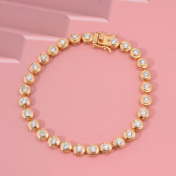 LUXURIANT DIAMOND - Lab Grown Diamant SI-GH Armband ca. 19 cm 925 Silber Vergoldet ca. 3.00 ct image number 1