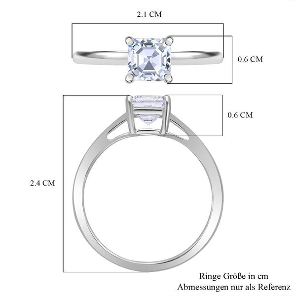 LUXURIANT IGI zertifizierter D/IF Labor Diamant Ring in 950 Platin - 1,03 ct. image number 6