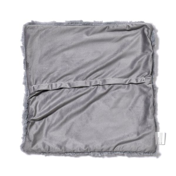 Superweicher Mikroplusch 2er-Set Sofa-Kissenbezüge mit Rautenmuster, 45x45 und 60x60 cm, Dunkelgrau image number 3