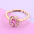 ILIANA rosa Saphir und Diamant Halo-Ring image number 1