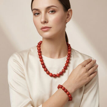 Schwamm Koralle 45cm Halskette und flexibles Armband