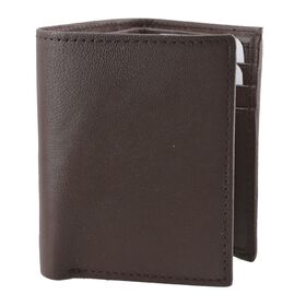 Klassische Geldb&ouml;rse, 100% echtes Leder, RFID gesch&uuml;tzt, braun