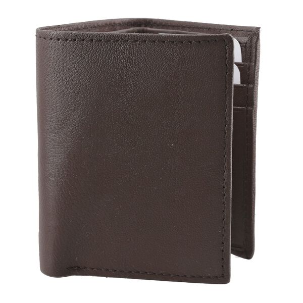 Klassische Geldb&ouml;rse, 100% echtes Leder, RFID gesch&uuml;tzt, braun image number 4