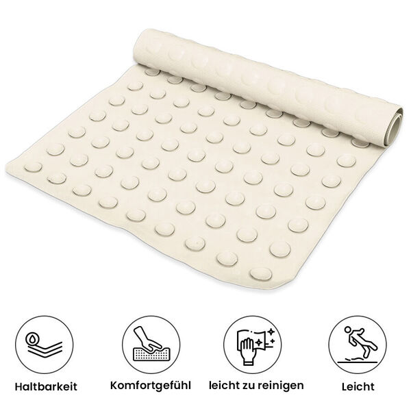 100% Naturlatex-Badematte, 40x70 cm, Creme image number 4