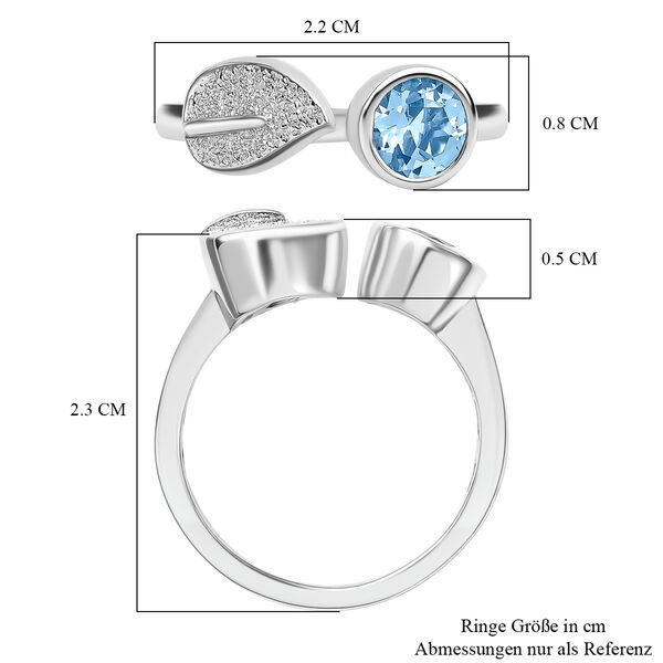 EverTrue himmelblauer Topas Ring - 1 ct. image number 6
