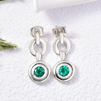 LUXURIANT AAA Labor kolumbianische Smaragd Ohrringe - 1 ct.