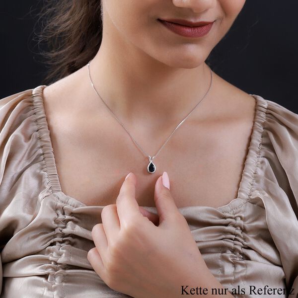 Thai Schwarzer Spinell Anh&auml;nger, 925 Silber ca. 1.73 ct image number 2