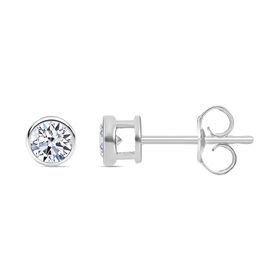 LUXURIANT DIAMOND- VS-GH Labor Diamant Ohrringe, 925 Silber platiniert - 0,35 ct.
