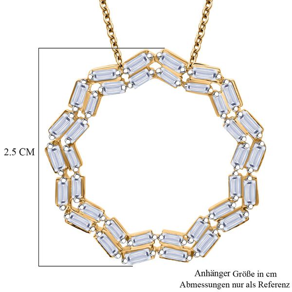 LUXURIANT DIAMOND -Lab Grown Diamant Anh&auml;nger mit Kette ca. 50 cm, 925 Silber 750 Gelbgold Vermeil ca. 1.00 ct image number 5