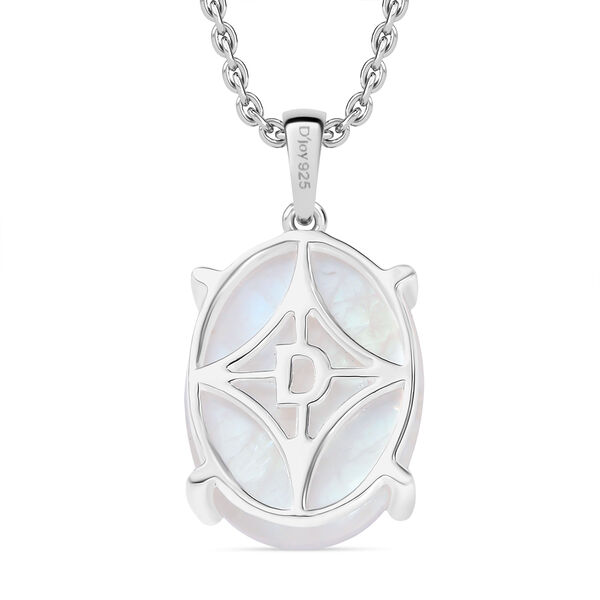 D'Joy AA Regenbogen Mondstein Anhänger mit 50cm Kette - 10,90 ct. image number 4