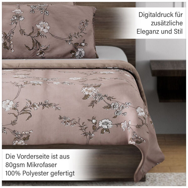 6-teiliges Set: antibakterielle, antiallergische Mikrofaser-Bettw&auml;sche, Herbst-Karamell image number 12