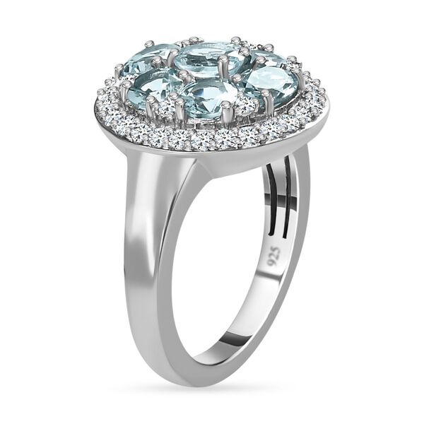 Espirito Santo Aquamarin und Zirkon Ring, ca. 2.87 ct. image number 5