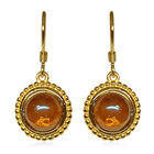 Nat&uuml;rliche Baltische Bernstein Ohrringe, 925 Silber vergoldet