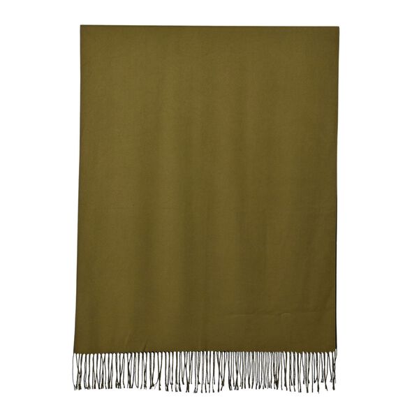 Eleganter doppelseitiger Schal mit Fransen, 68x180cm, Grün image number 4