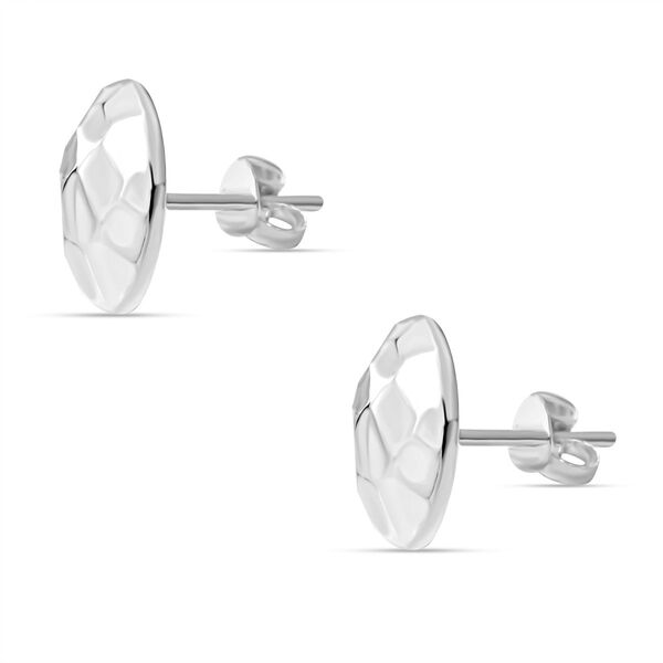 Handgearbeitete, runde Ohrstecker, 925 Silber, ca. 2,90g image number 3