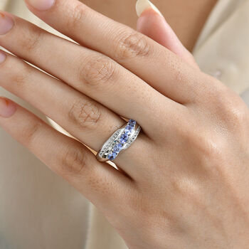 D'Joy Tansanit und Zirkon Ring - 1,14 ct.