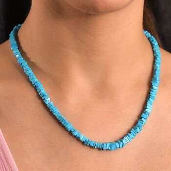 T&uuml;rkis Halskette, 45 cm - 100 ct.