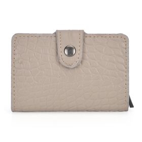 Kompakter Kartenhalter mit RFID-Schutz, beige