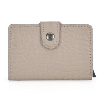 Kompakter Kartenhalter mit RFID-Schutz, beige