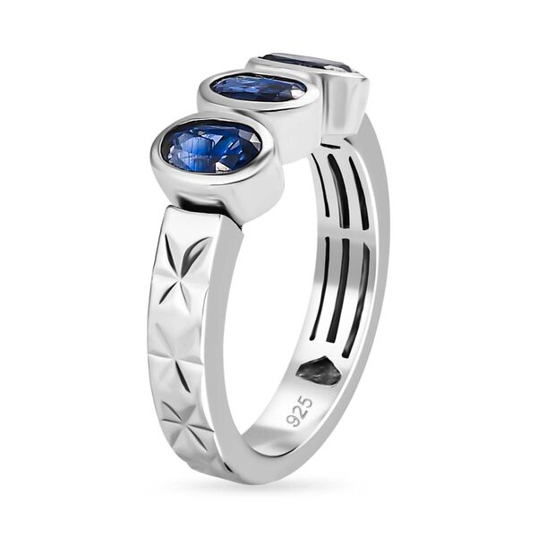 Kyanit Ring, 925 Silber platiniert (Gr&ouml;&szlig;e 19.00) ca. 1.87 ct image number 4