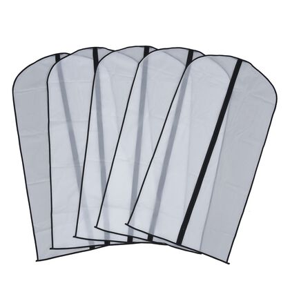 5er-Set staubdichter Kleidersack mit Reißverschlusstaschen für Kleidung, Größe 61x122 cm