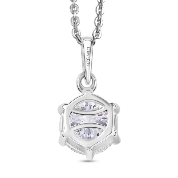 D'Joy Moissanit Anh&auml;nger mit 50cm Kette, 925 Silber rhodiniert - 1,30 ct. image number 4