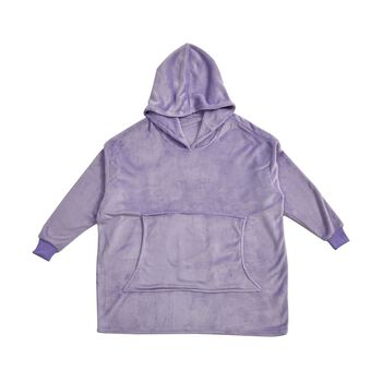 Flauschiger Flanell Hoodie mit gro&szlig;er Tasche, 96x89cm, lavendel
