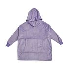Flauschiger Flanell Hoodie mit großer Tasche, 96x89cm, lavendel