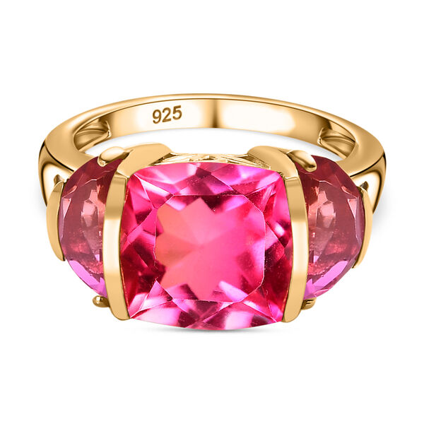 Sunset Triplett Quarz und Zirkon Ring - 7,25 ct.