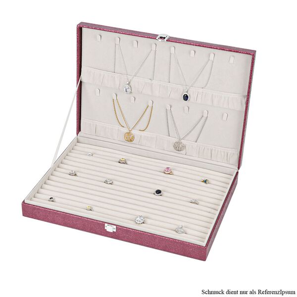 XL Premium Schmuckbox, 40x28x6 cm, pink image number 0