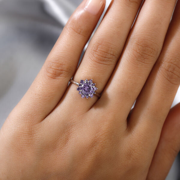 LUSTRO STELLA - Amethyst Zirkonia Ring 925 Silber platiniert  ca. 1,71 ct image number 3