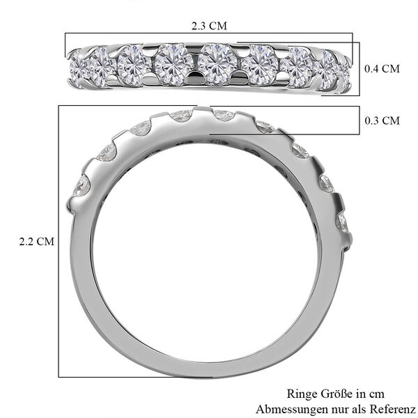 Moissanit Ring in platiniertem 925 Silber - 0,93 ct. image number 6