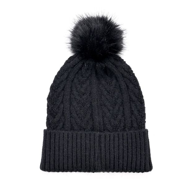 2-tlg. Set Schal und M&uuml;tze, schwarz image number 3