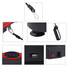 Fitness Vibrations-Plattform mit Widerstandsbändern, Fernbedienung und USB-Lautsprecher, Rot image number 5