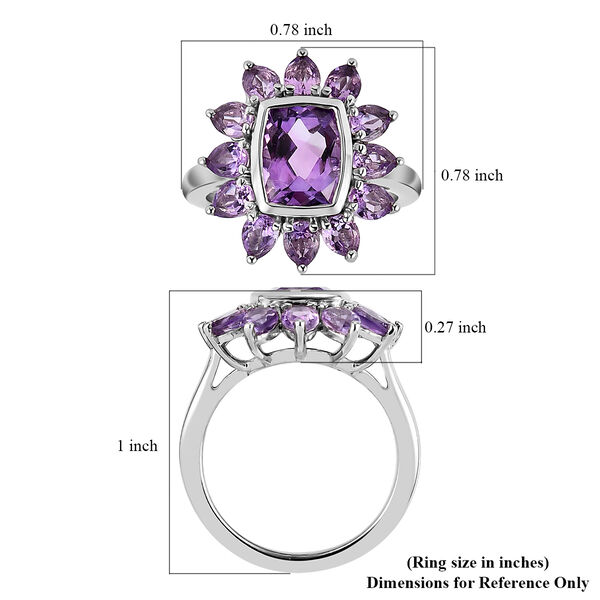 Natürlicher, marokkanischer Amethyst-Ring, 925 Silber platiniert  ca. 3,97 ct image number 7