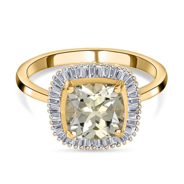 ILIANA AAA Turkizit und SI G-H Diamant-Ring in 750 Gelbgold - 2,87 ct.