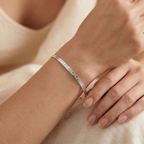 M&auml;andermuster Armband ca. 18+2 cm, 925 Silber ca. 2,79g image number 2