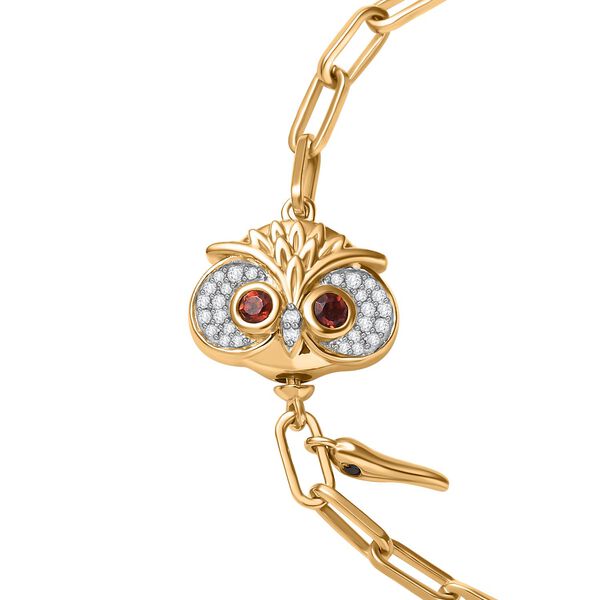 GP Trionfo Kollektion- Mosambik Granat, Zirkon und Kanchanaburi blaues Saphir-Armband, 19cm - 0,50 ct. image number 4