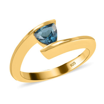 London Blau Topas Ring, ca. 0,58 ct